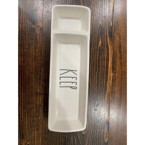 Rae Dunn Artisan Collection "KEEP" Office Desk Drawer Organizer Trinket Dish - Picture 2 of 4